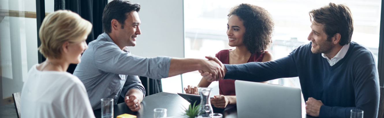 Business people shaking hands